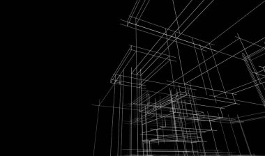 Ev kavramı kroki 3d çizim