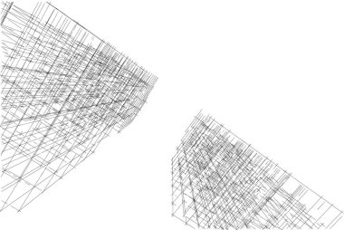 soyut mimari duvar kağıdı gökdelenler tasarım, dijital konsept arkaplan