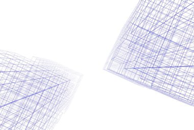 soyut mimari duvar kağıdı gökdelenler tasarım, dijital konsept arkaplan