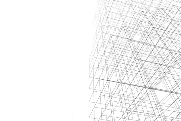 Abstrakt Arkitektoniska Tapet Skyskrapor Design Digitalt Koncept Bakgrund — Stockfoto