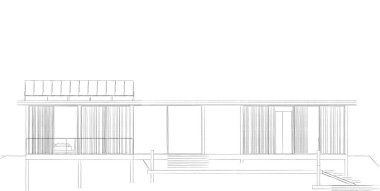 Ev, villa konsepti çizimi 3D illüstrasyon