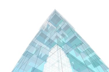 soyut mimari duvar kağıdı gökdelenler tasarım, dijital konsept arkaplan