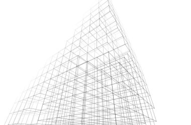 soyut mimari duvar kağıdı gökdelenler tasarım, dijital konsept arkaplan