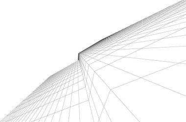 soyut mimari duvar kağıdı gökdelenler tasarım, dijital konsept arkaplan