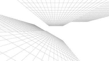 soyut mimari duvar kağıdı gökdelenler tasarım, dijital konsept arkaplan
