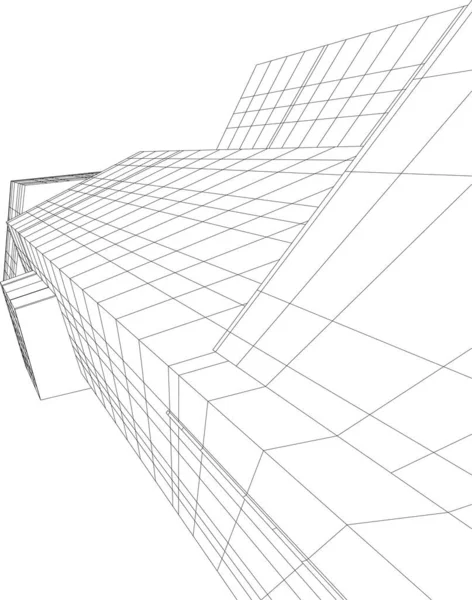 Diseño Abstracto Rascacielos Papel Pintado Arquitectónico Fondo Concepto Digital — Archivo Imágenes Vectoriales