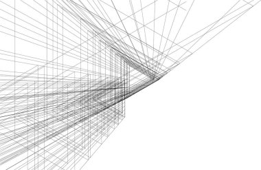 soyut mimari duvar kağıdı gökdelenler tasarım, dijital konsept arkaplan
