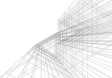 soyut mimari duvar kağıdı gökdelenler tasarım, dijital konsept arkaplan