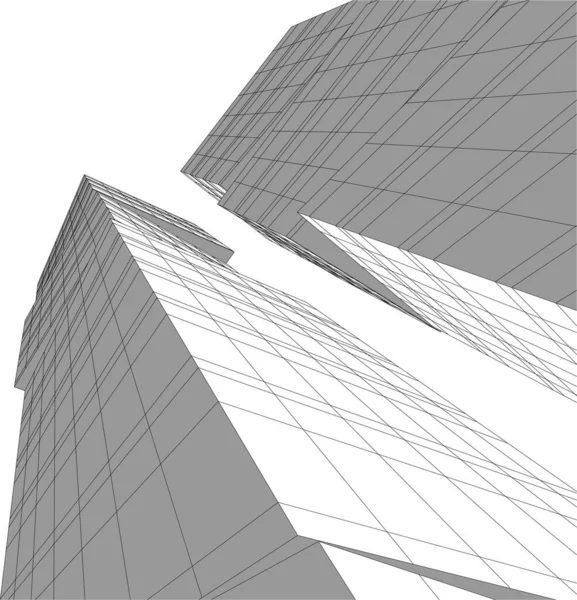 抽象的な建築壁紙高層ビルのデザインデジタルコンセプトの背景 — ストックベクタ