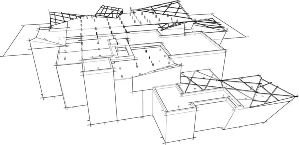 抽象的未来主义背景 现代商业平面设计 墙纸摩天大楼设计 数字概念背景 建筑墙纸摘要 — 图库矢量图片
