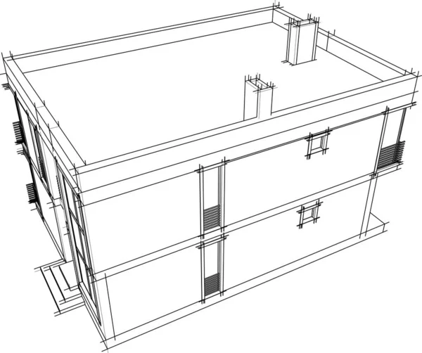 Векторная Иллюстрация Здания Дома — стоковый вектор