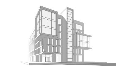 abstract architectural wallpaper high building design, digital concept background