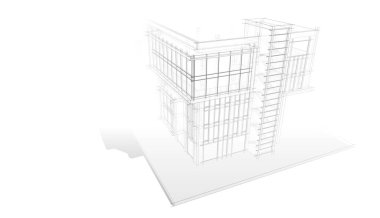 abstract architectural wallpaper high building design, digital concept background