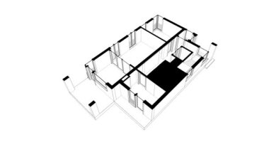 Ev, villa konsepti çizimi 3D animasyon