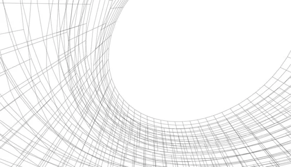 现代几何建筑设计 3D渲染 地产蓝图 建筑艺术 平面图 — 图库矢量图片