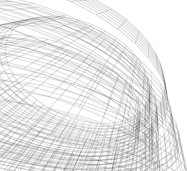 现代几何建筑设计 3D渲染 地产蓝图 建筑艺术 平面图 — 图库矢量图片