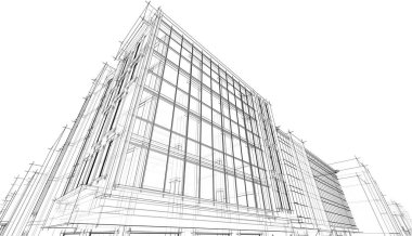 abstract purple architectural wallpaper high building design, digital concept background