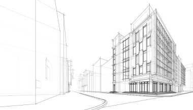 abstract purple architectural wallpaper high building design, digital concept background