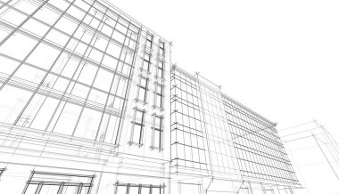 abstract purple architectural wallpaper high building design, digital concept background