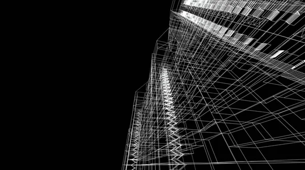 抽象的未来主义背景 现代商业平面设计 墙纸摩天大楼设计 数字概念背景 建筑墙纸摘要 — 图库照片