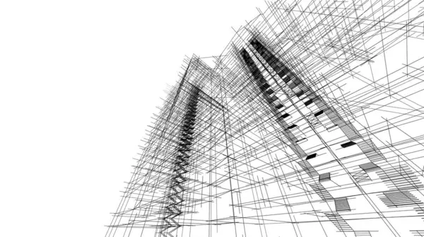 抽象的未来主义背景 现代商业平面设计 墙纸摩天大楼设计 数字概念背景 建筑墙纸摘要 — 图库照片