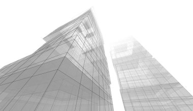 abstract purple architectural wallpaper high building design, digital concept background