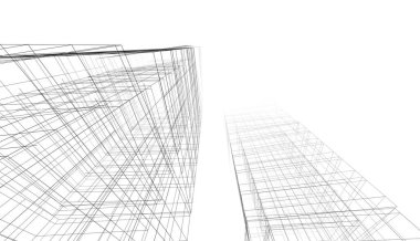 abstract purple architectural wallpaper high building design, digital concept background