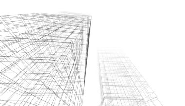 abstract purple architectural wallpaper high building design, digital concept background