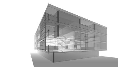 abstract purple architectural wallpaper high building design, digital concept background