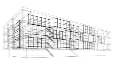 abstract purple architectural wallpaper high building design, digital concept background