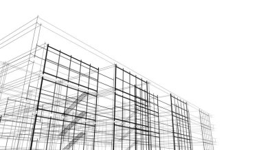 abstract purple architectural wallpaper high building design, digital concept background