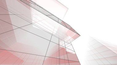 abstract purple architectural wallpaper high building design, digital concept background