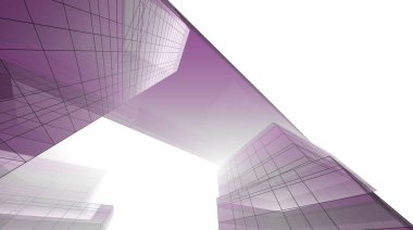 abstract purple architectural wallpaper high building design, digital concept background