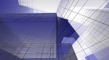 abstract purple architectural wallpaper high building design, digital concept background
