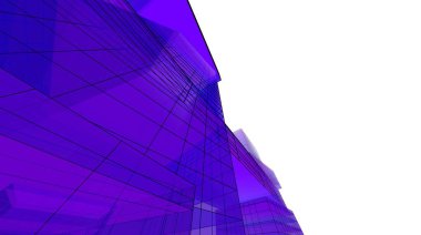 abstract purple architectural wallpaper high building design, digital concept background