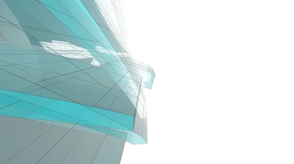 Абстрактні Фіолетові Архітектурні Шпалери Високий Дизайн Будівлі Цифровий Концепт Фон — стокове фото