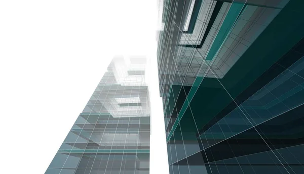Abstract Purple Architectural Wallpaper High Building Design Digital Concept Background —  Fotos de Stock