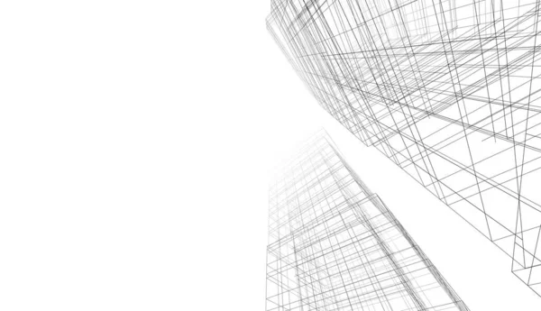 Abstract Purple Architectural Wallpaper High Building Design Digital Concept Background — Foto de Stock
