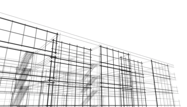 Abstract Paars Architectonisch Behang Hoog Gebouw Ontwerp Digitaal Concept Achtergrond — Stockfoto