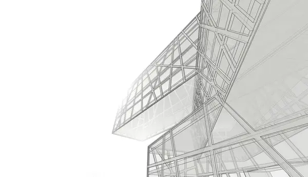 Abstrakt Lila Arkitektonisk Tapet Hög Byggnad Design Digitalt Koncept Bakgrund — Stockfoto