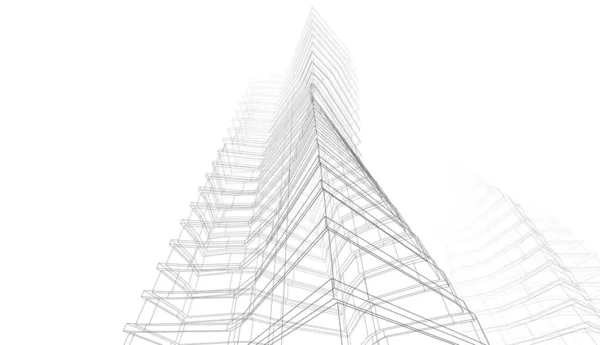 Astratto Viola Disegno Architettonico Wallpaper Alto Edificio Sfondo Concetto Digitale — Foto Stock