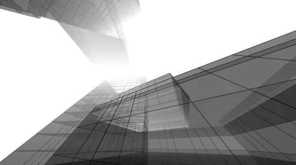 抽象的な紫色の建築壁紙高建築デザインデジタルコンセプトの背景 — ストック写真