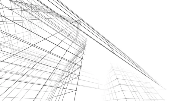 Αφηρημένη Μωβ Αρχιτεκτονική Ταπετσαρία Υψηλής Σχεδίασης Κτίριο Ψηφιακή Έννοια Φόντο — Φωτογραφία Αρχείου