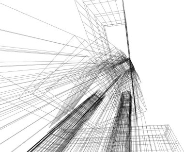 abstract purple architectural wallpaper skyscraper design, digital concept background