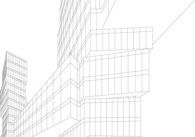 abstract purple architectural wallpaper skyscraper design, digital concept background