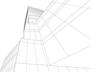 abstract purple architectural wallpaper skyscraper design, digital concept background