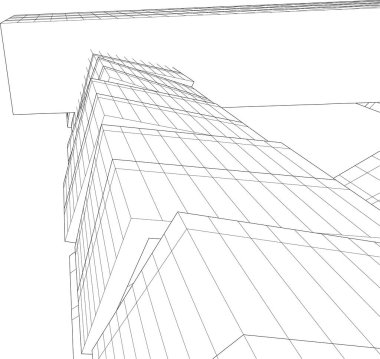 abstract purple architectural wallpaper skyscraper design, digital concept background