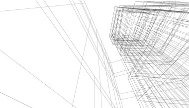 abstract purple architectural wallpaper skyscraper design, digital concept background