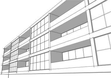 abstract purple architectural wallpaper high building design, digital concept background