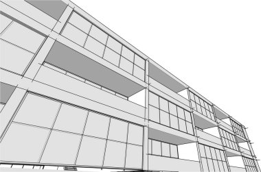 abstract purple architectural wallpaper high building design, digital concept background